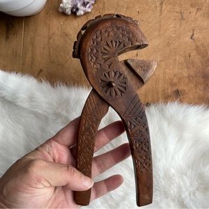 Vintage Kitchen Decor Tool Wooden Carved Authentic and Rare Handmade Nutcracker